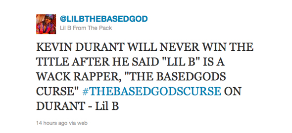 Η 'κατάρα' του Lil B στον Kevin Durant