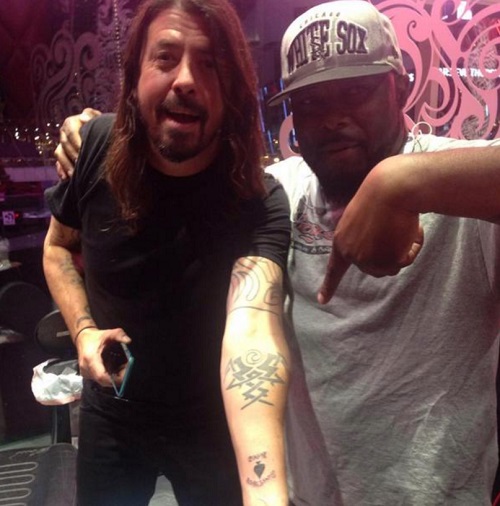 Dave Grohl 'Ace Of Spades' tattoo