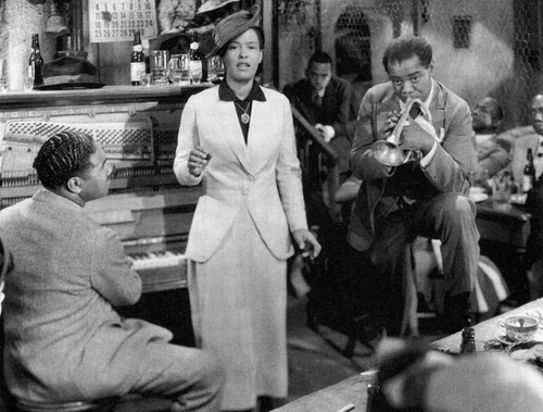 Ο Louis Armstrong με την Billie Holiday και τον Charlie Beal στο πιάνο