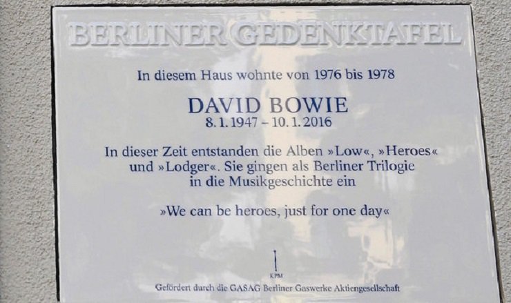 David Bowie Berlin plaque