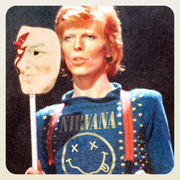 Ο David Bowie με t-shirt Nirvana