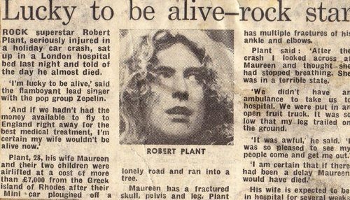 Robert Plant: Οι διακοπές στη Ρόδο και το σοβαρό τροχαίο