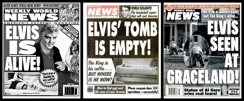 Elvis Is Alive - Newspaper Headlines