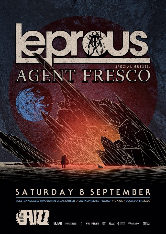Leprous and Agent Fresco live in Athens 2018 / Poster