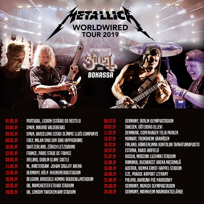 Metallica - European tour 2019