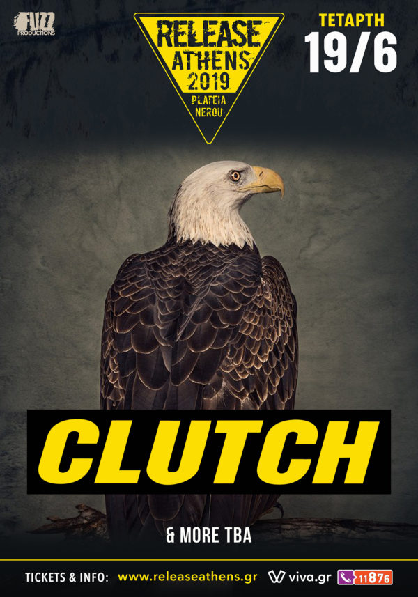 Clutch @Release Athens Festival 2019 / Poster
